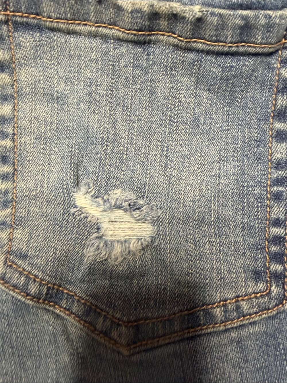 Maurices Light Blue Ripped Cropped Jeans with Frayed Hem - Picture 9 of 9